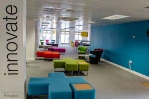 the studio conference meetings and events venue Birmingham Innovate soft furnishings
