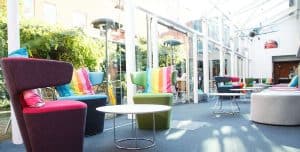 the studio conference meeting and events venue Birmingham atrium and roof garden