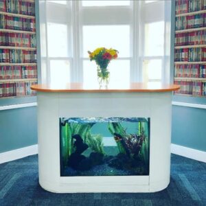 fish tank at Birmingham reception